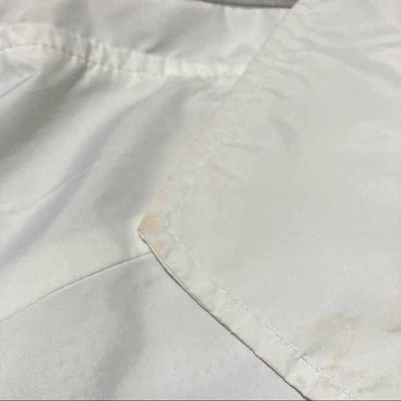 Champion White & Black Life Zipper Tape Cropped Coaches Jacket Size Medium - Picture 15 of 16